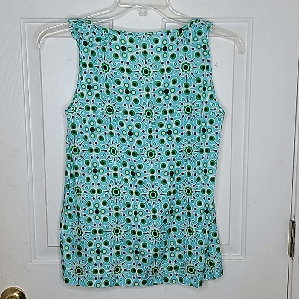 KATE SPADE MARIAM SOLAR PRINTED RUFFLE TANK - Picture 4 of 4